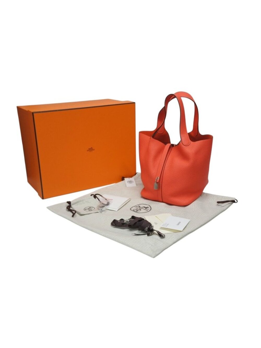 Hermes Picotin Lock 22 Handbag Taurillon Clemence Rose Texas Silver
